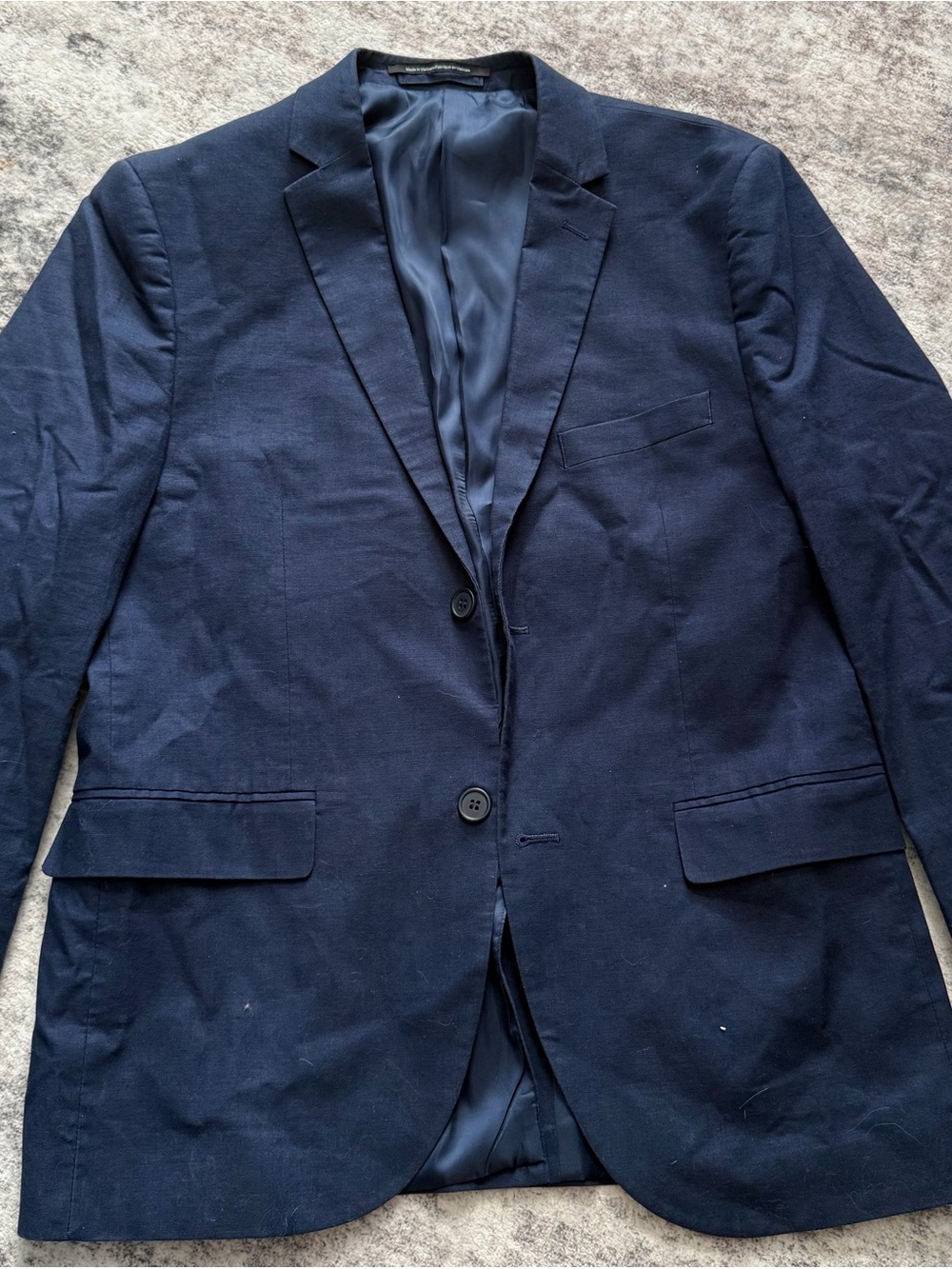 H&M Navy Blue Two-Button Blazer